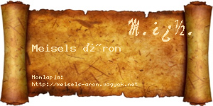 Meisels Áron névjegykártya